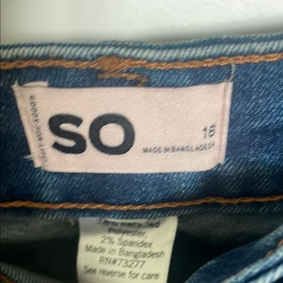 Women's Blue Denim Shorts - Picture 2 of 4